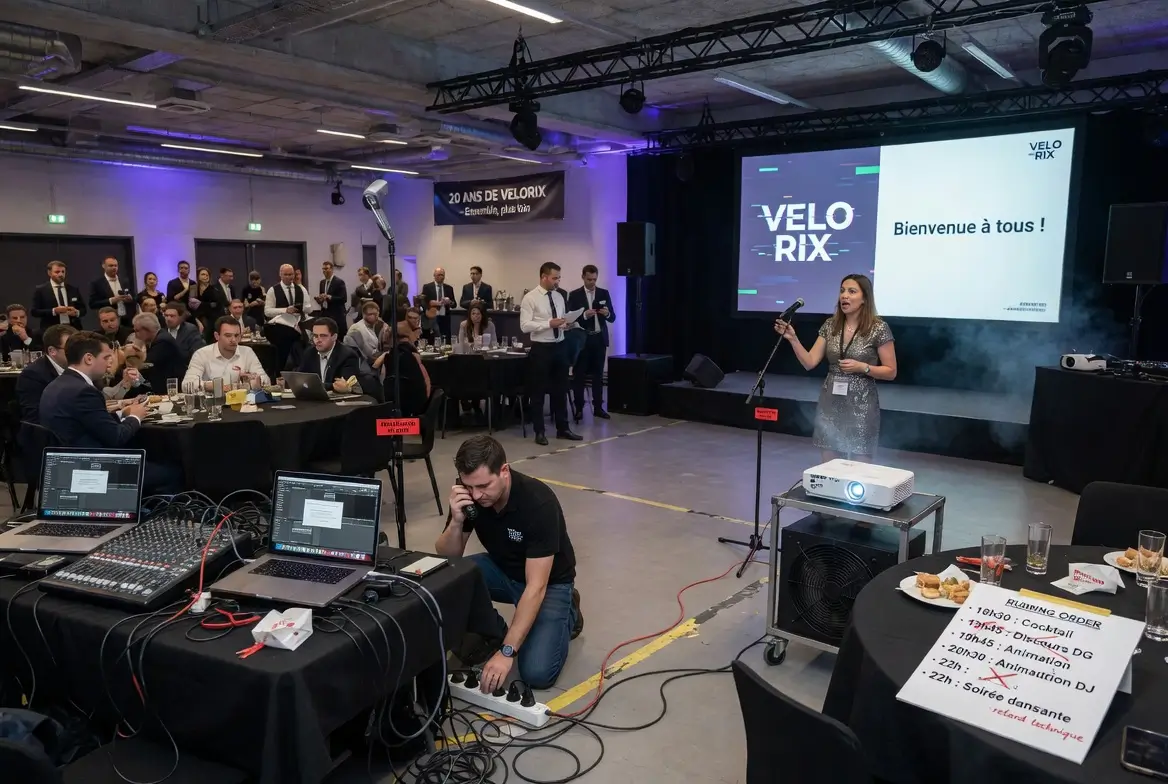 le dispositif technique pour une soirée d'entreprise