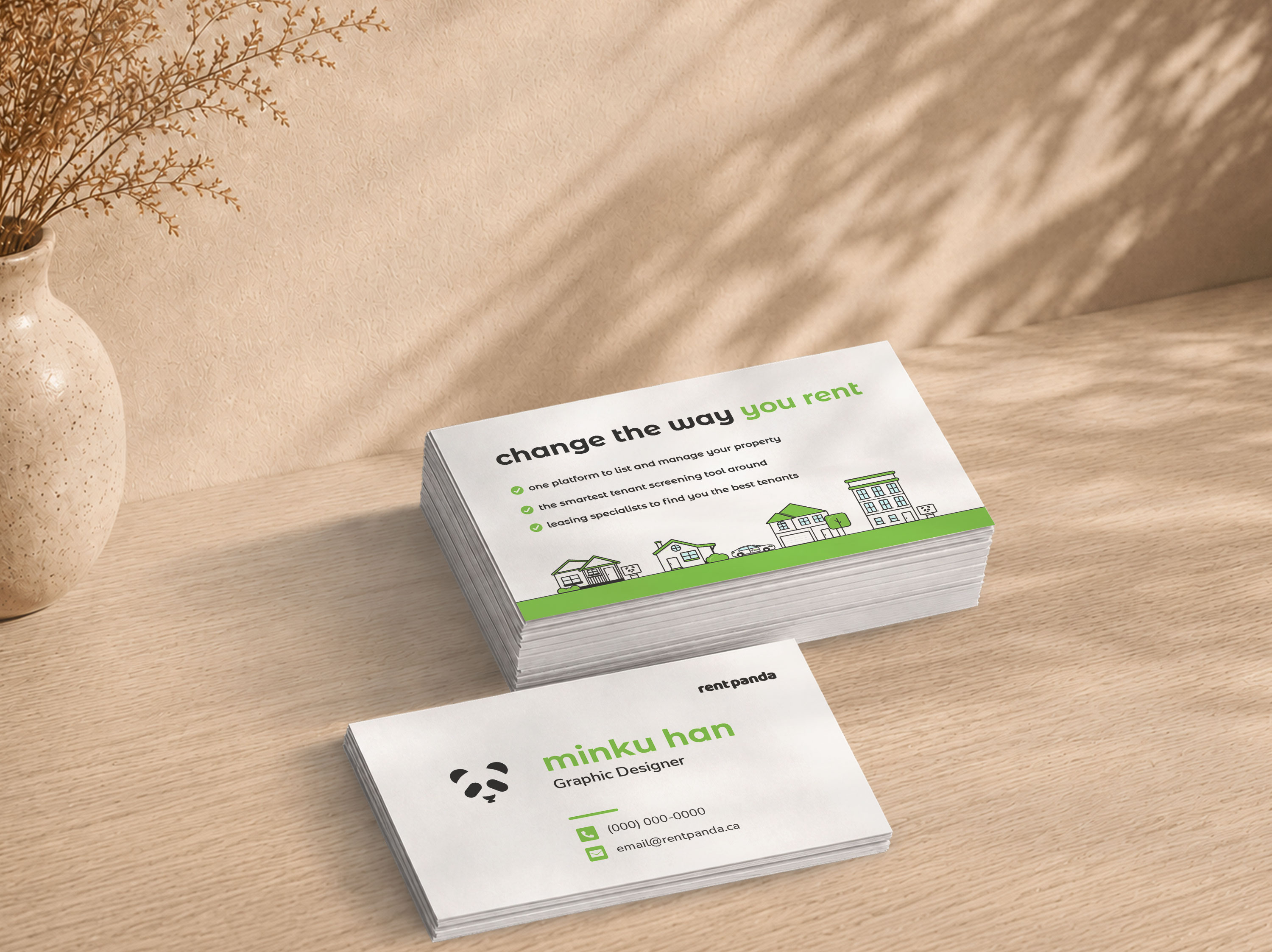 Rent Panda business card design