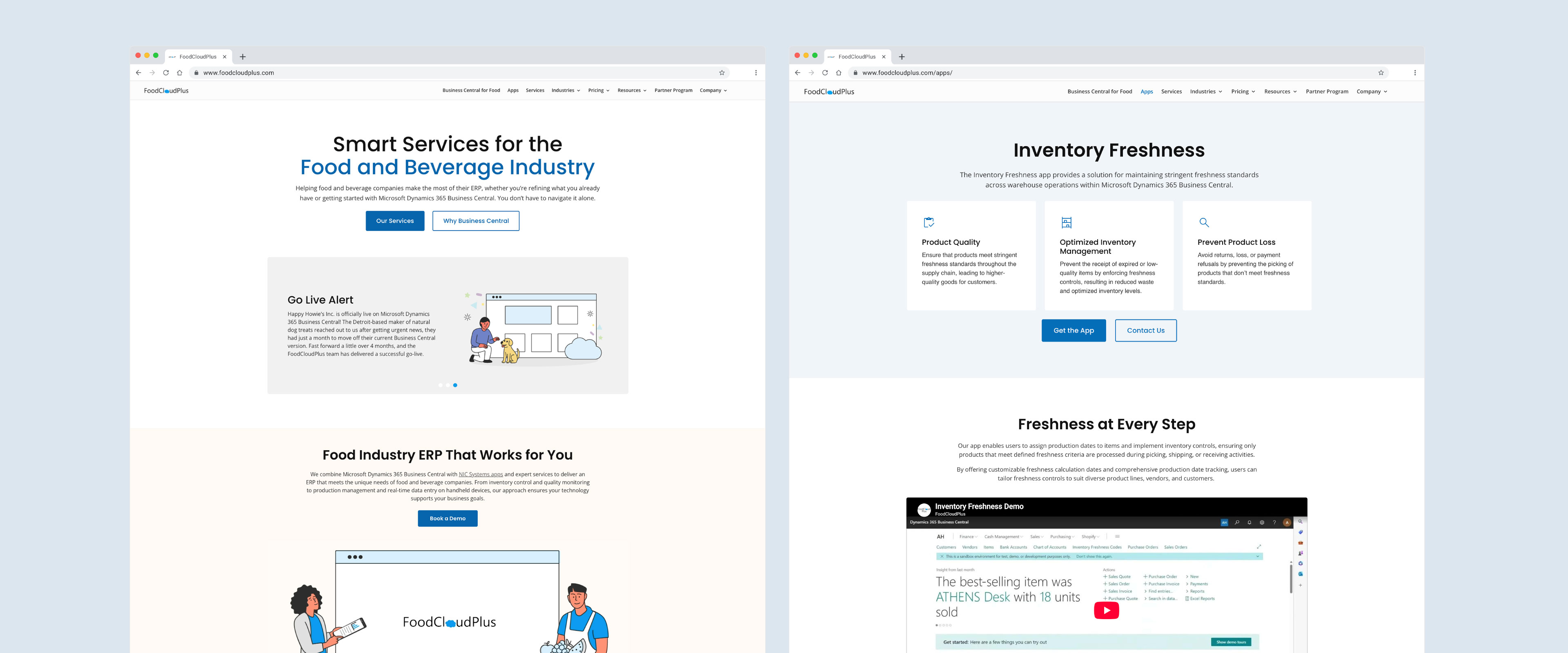 Redesigned FoodCloudPlus website