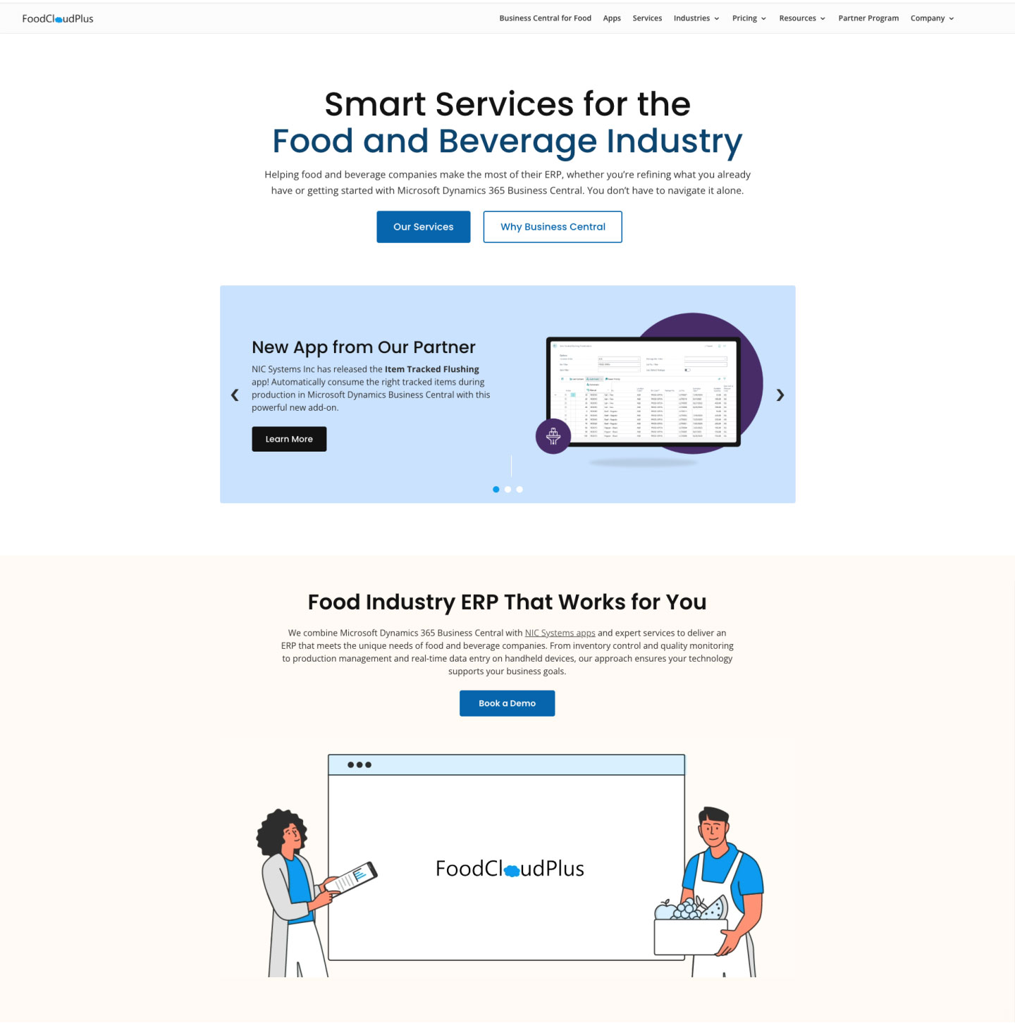 Final FoodCloudPlus homepage