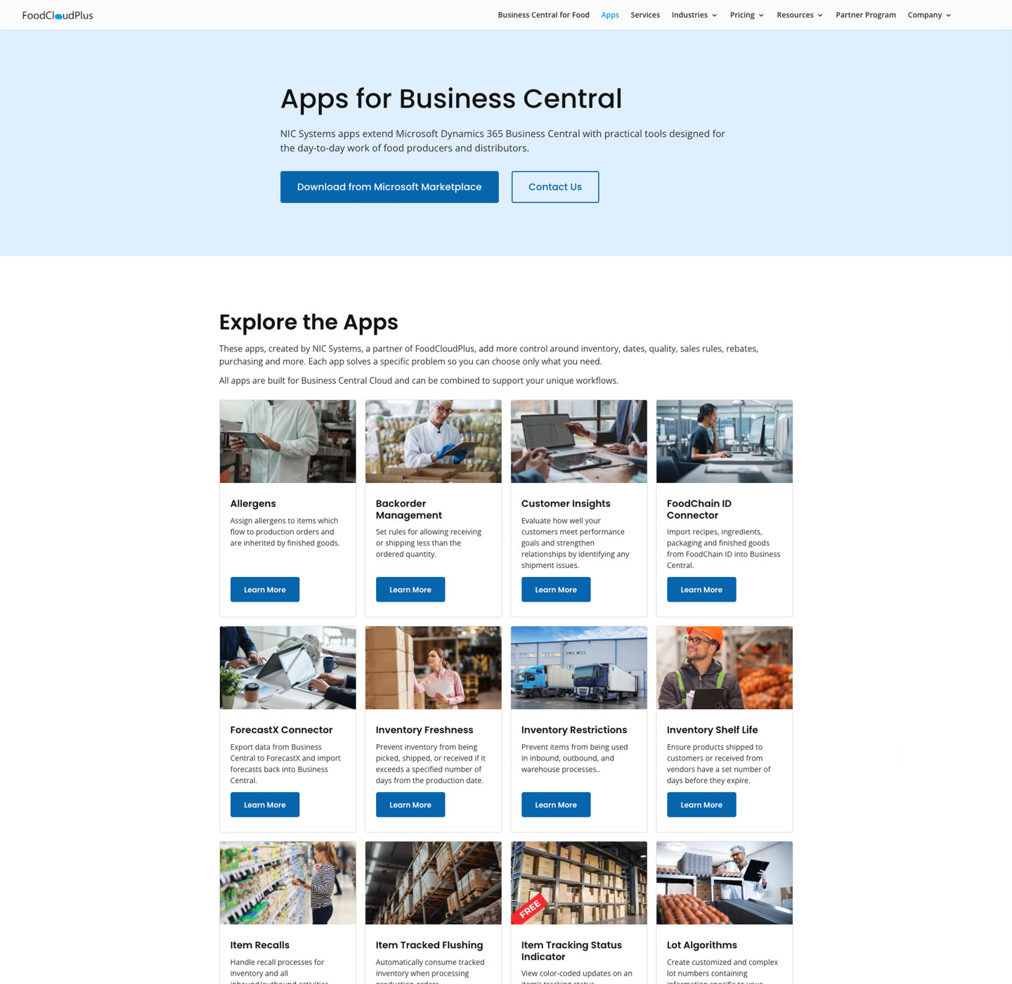 FoodCloudPlus redesigned interior page