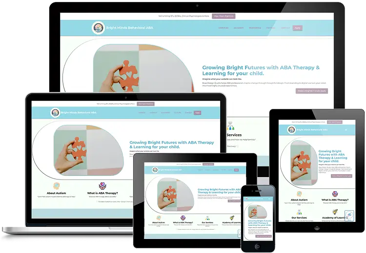 Bright Minds Behavioral ABA Website Image Preview
