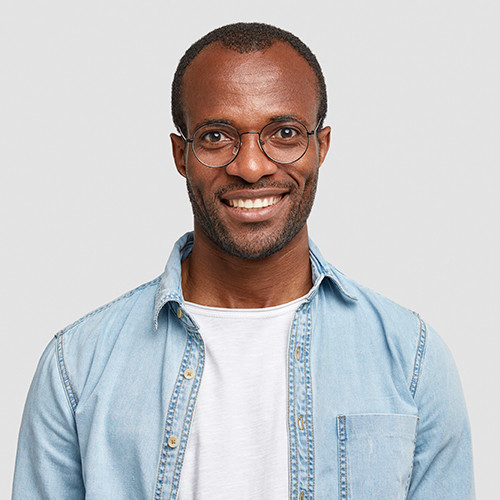 man on a jean jacket