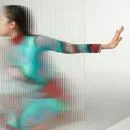 woman stretching hand