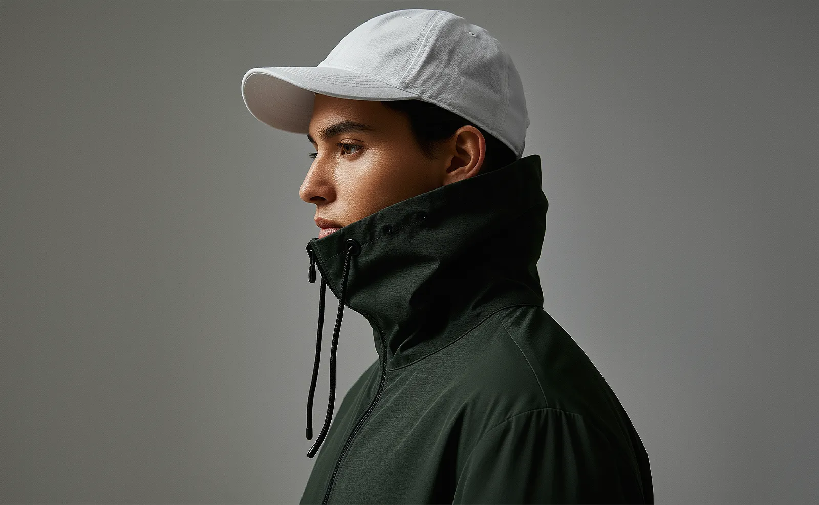 man on gray background