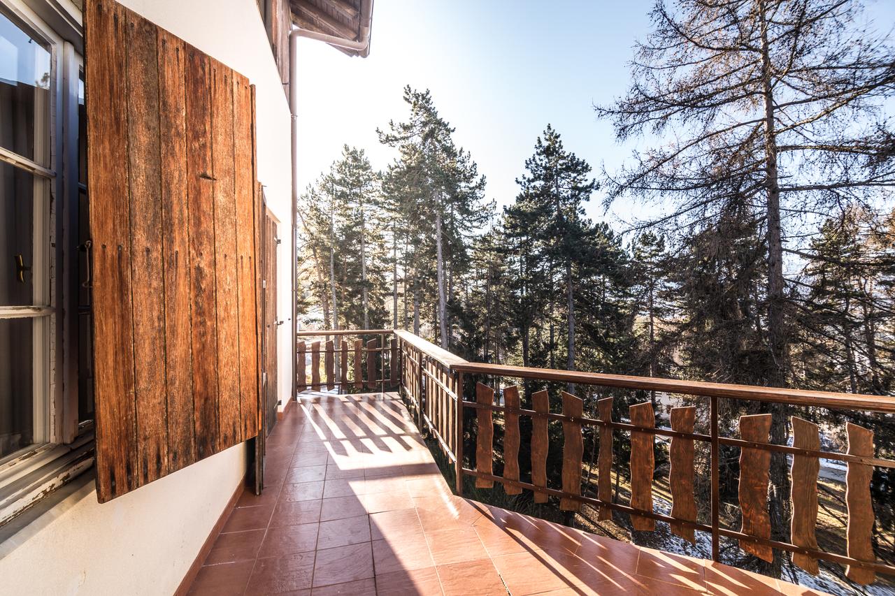 Una vista sulla natura dal balcone di una camera dell'hotel