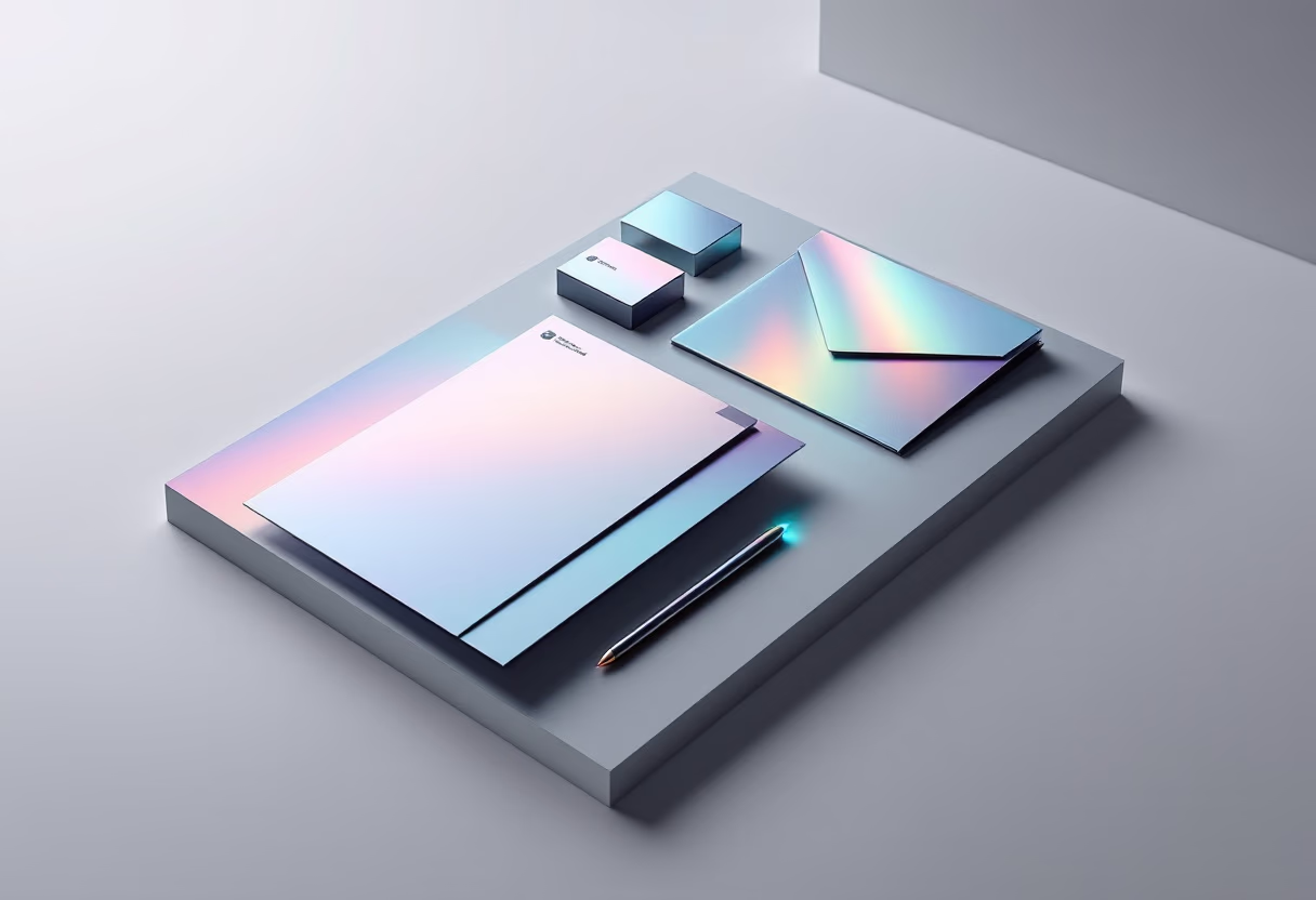 image of branding materials (for a graphic design studio)