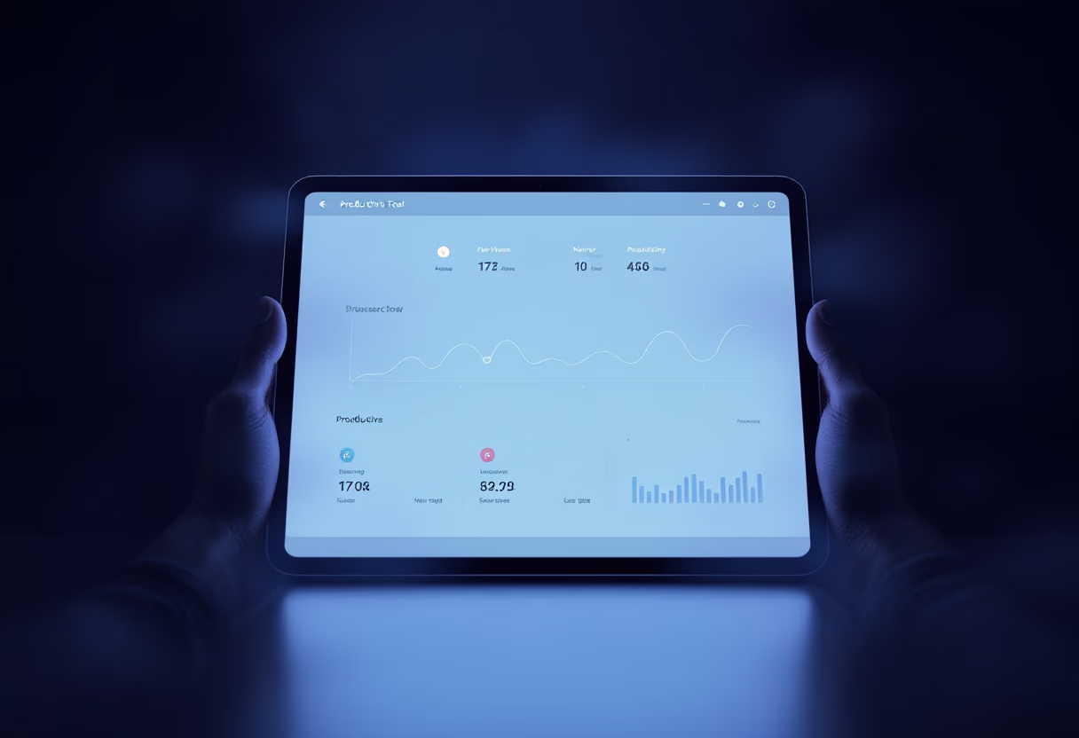 [interface] image of a dashboard interface (for a productivity tools business)