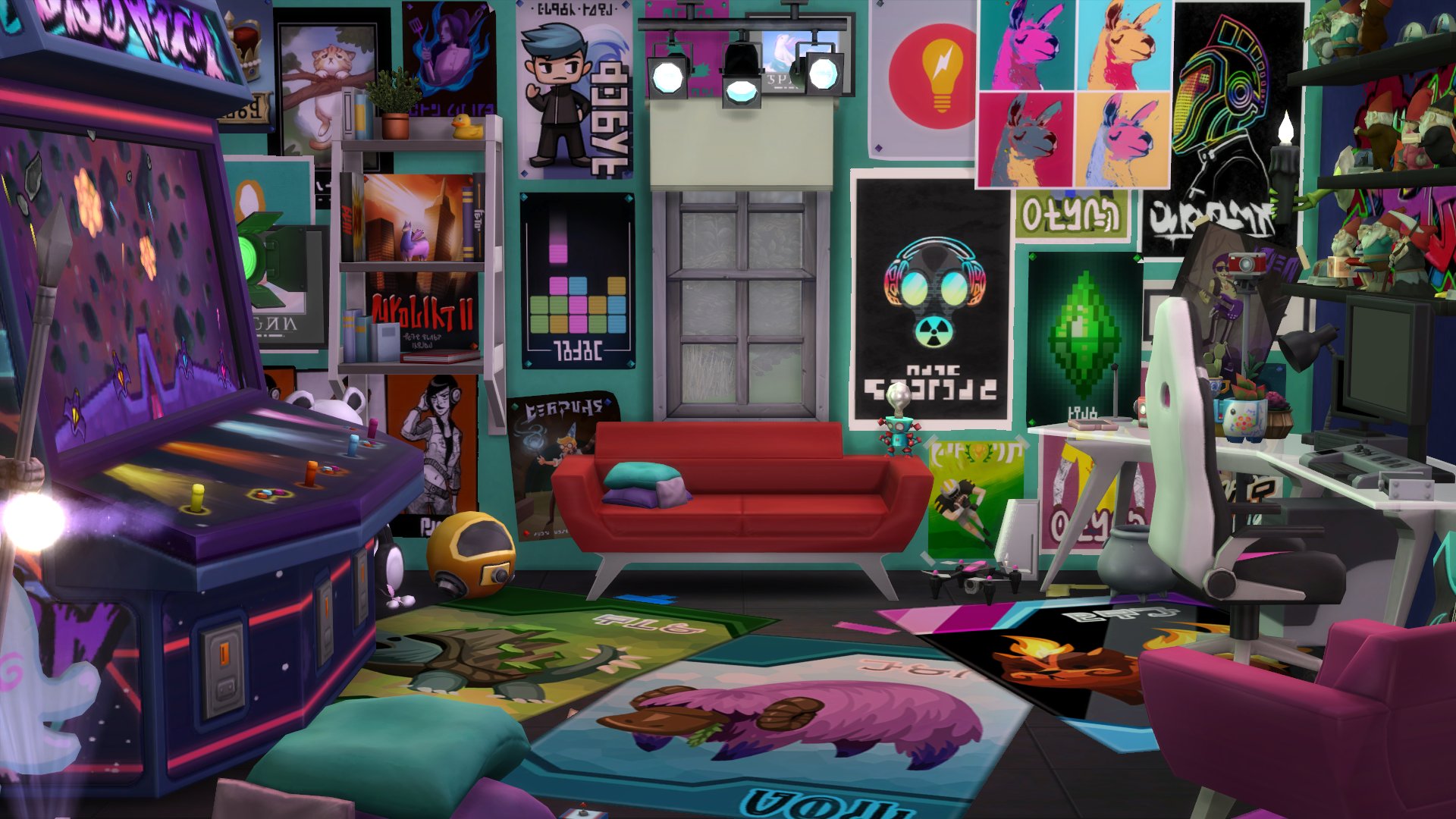 Habitacion gamer animada