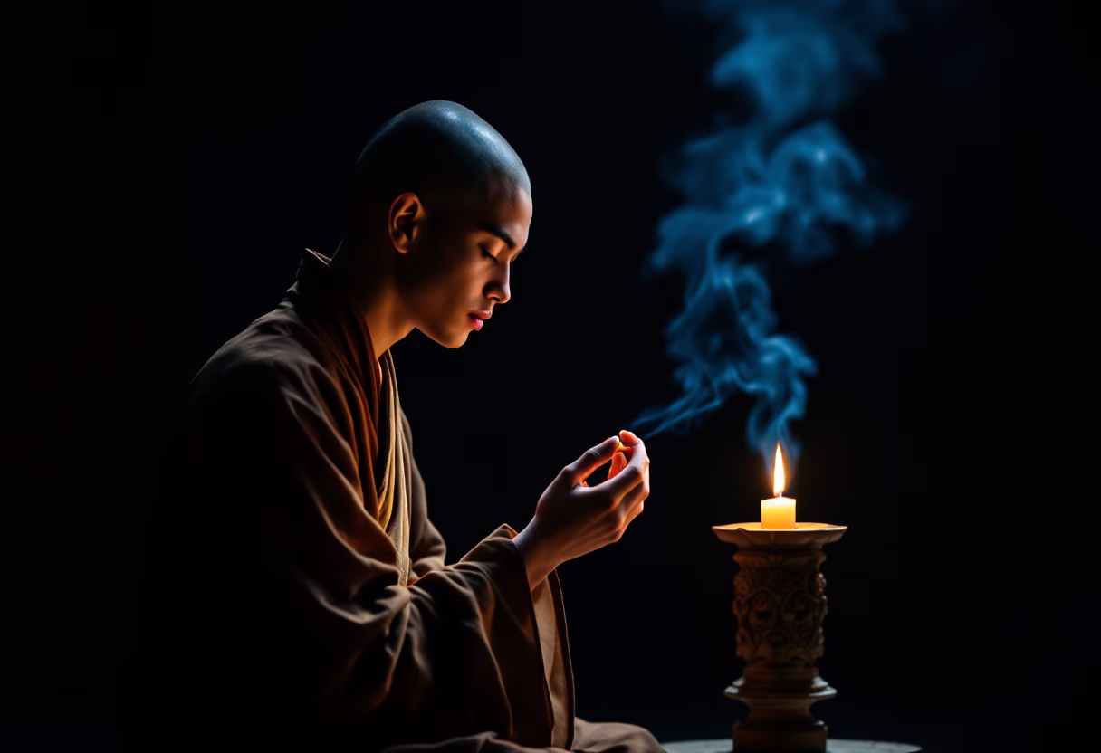 image of ceremony preparation (for a buddhist monasteries & temple)