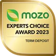 Mozo Experts Choice Award 2023 Term Deposit Award Badge
