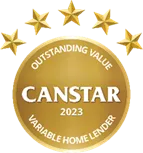 Canstar Outstanding Value Variable Home Lender 2023 badge