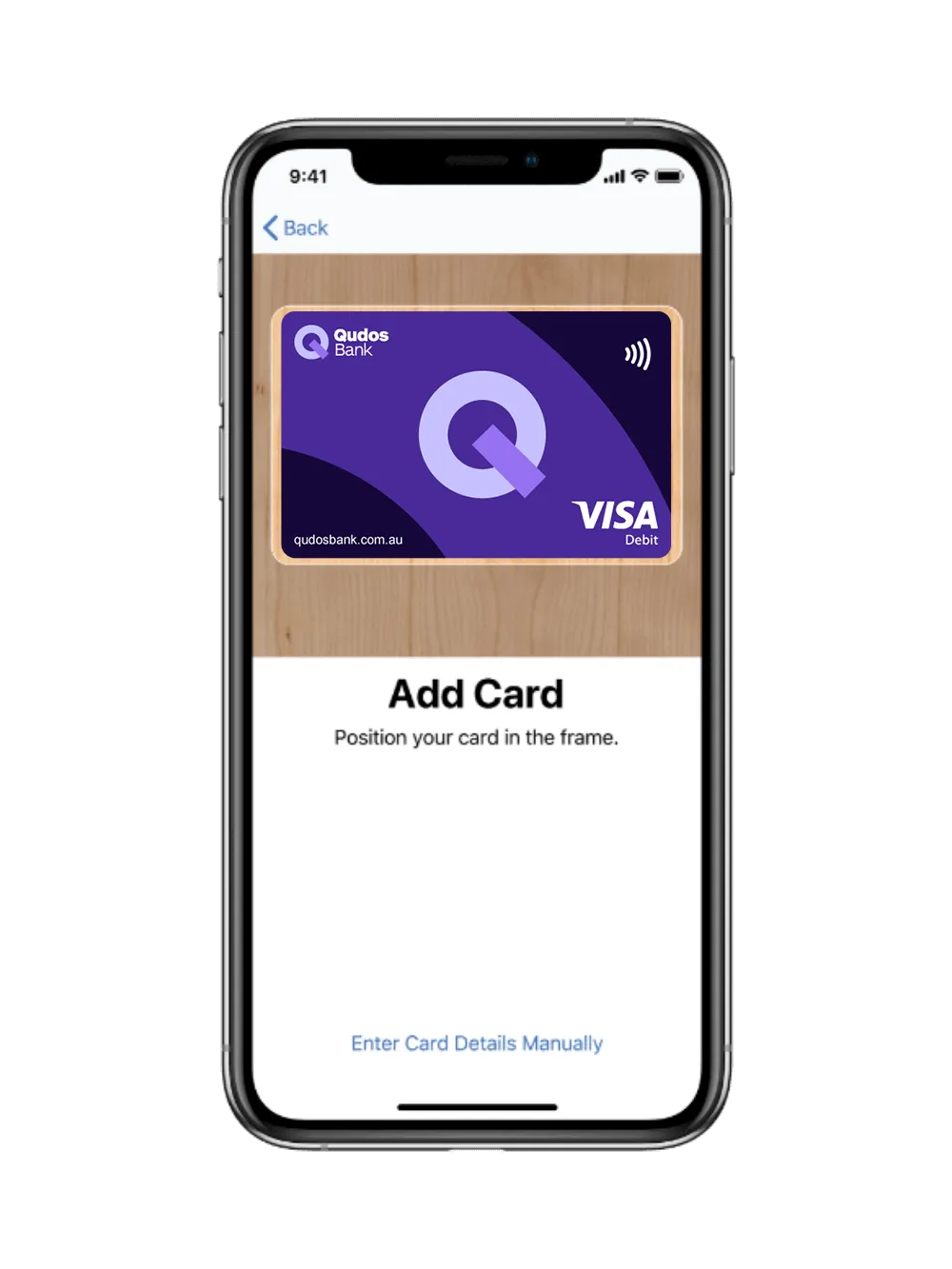 iPhone and Apple Watch showing Apple Pay with Qudos Bank's Visa debit card