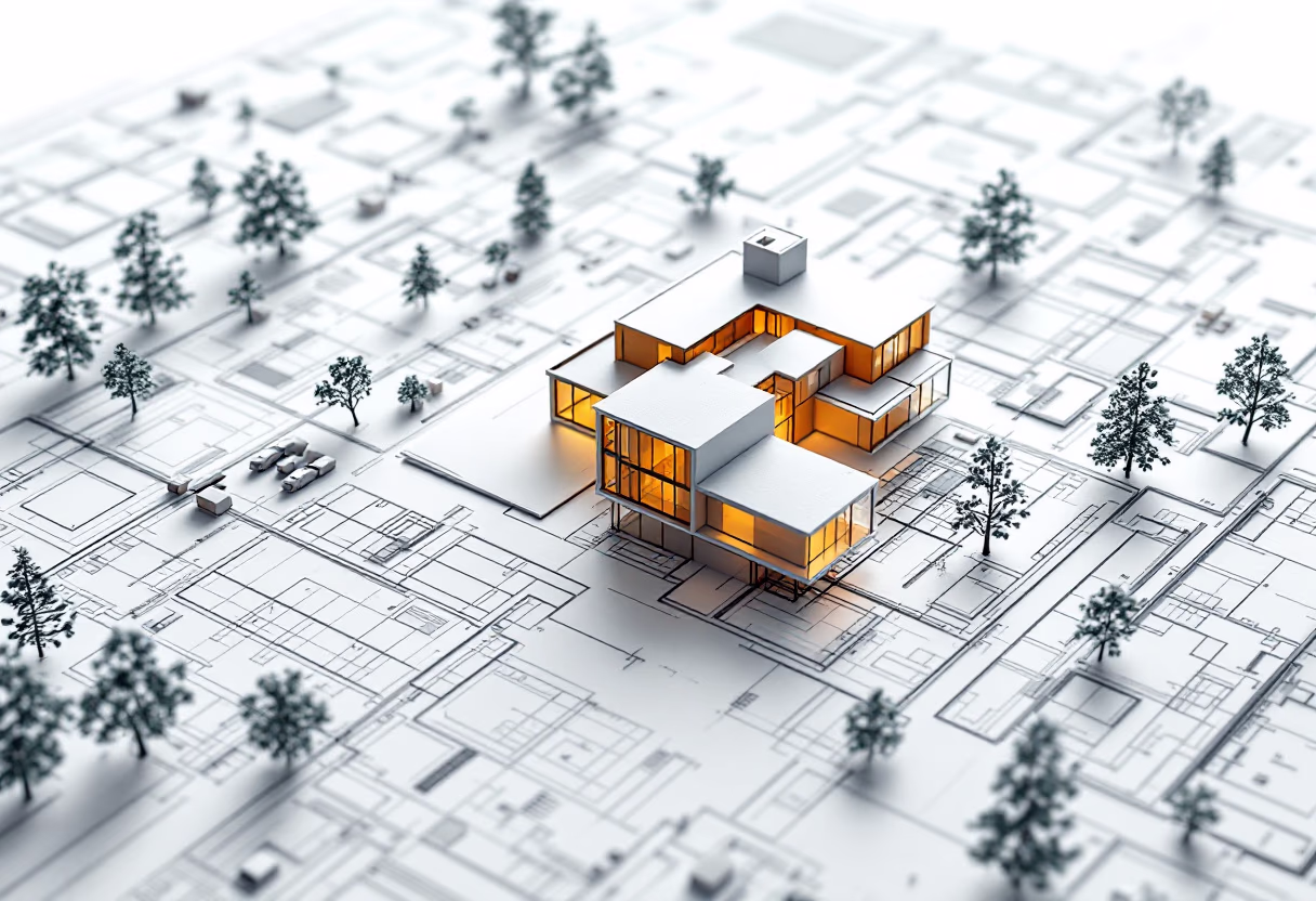 [background image] of downtown area (for a roofing contractor)