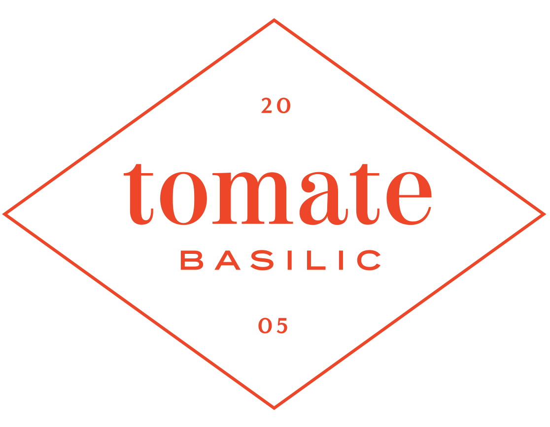 Tomate Basilic logo – food brand identity.