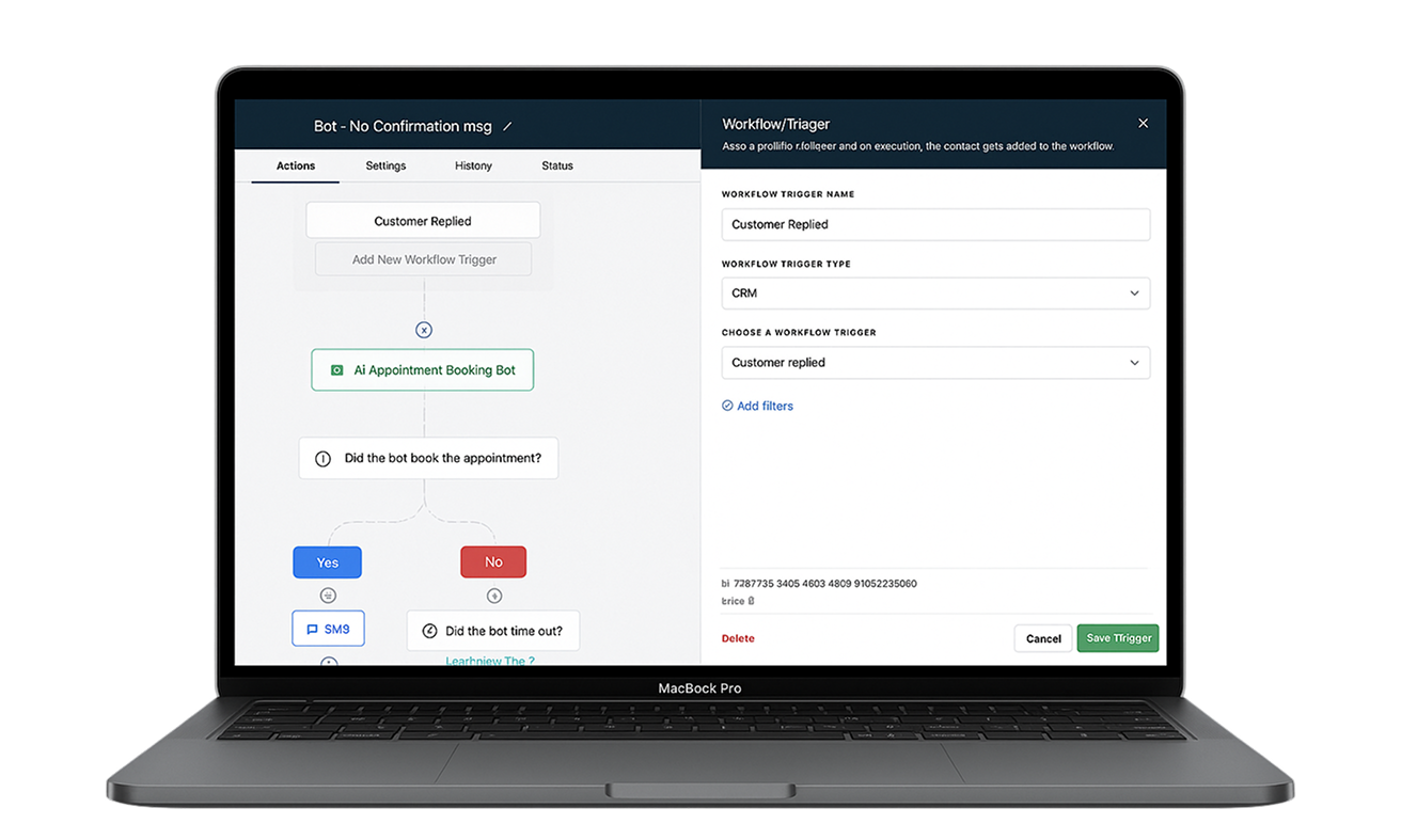 Laptop mockup showcasing AI platform homepage.
