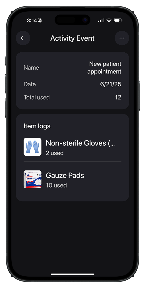 TidyNest activity detail screenshot