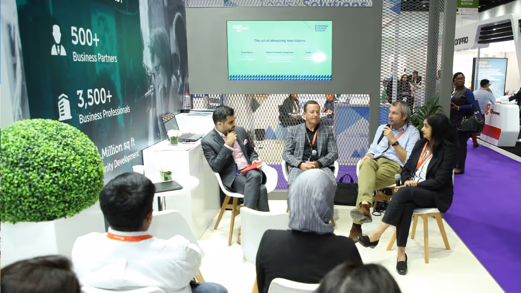 Panel discussion event on talent attraction at Dubai Knowledge Park.