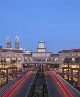 Evening view of Dubai Outsource City from afar DKP & ICCA Dubai Present the Pasta & Pie Mystery Box Competition