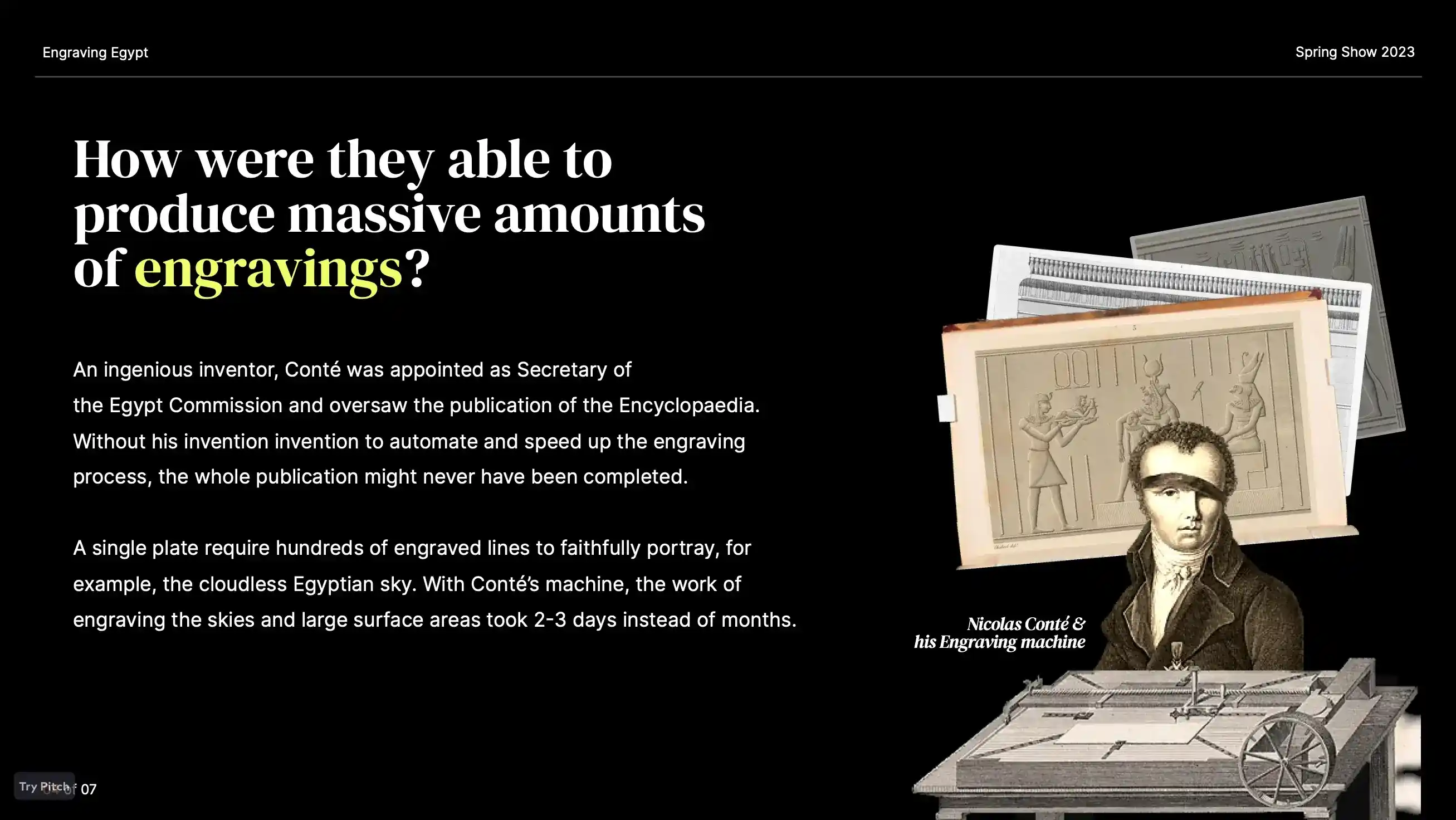 Infographics of Engraving Egypt
