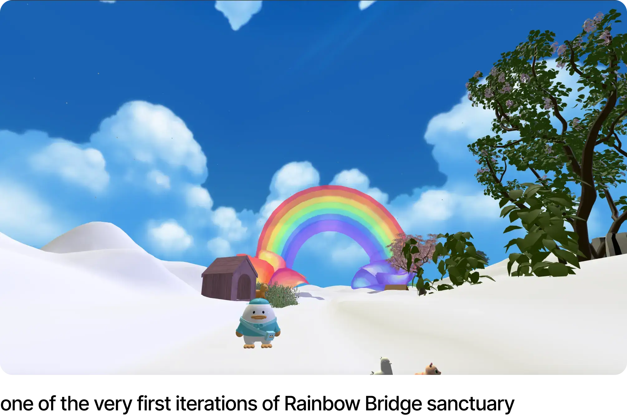 one of the very first iterations of Rainbow Bridge sanctuary  
