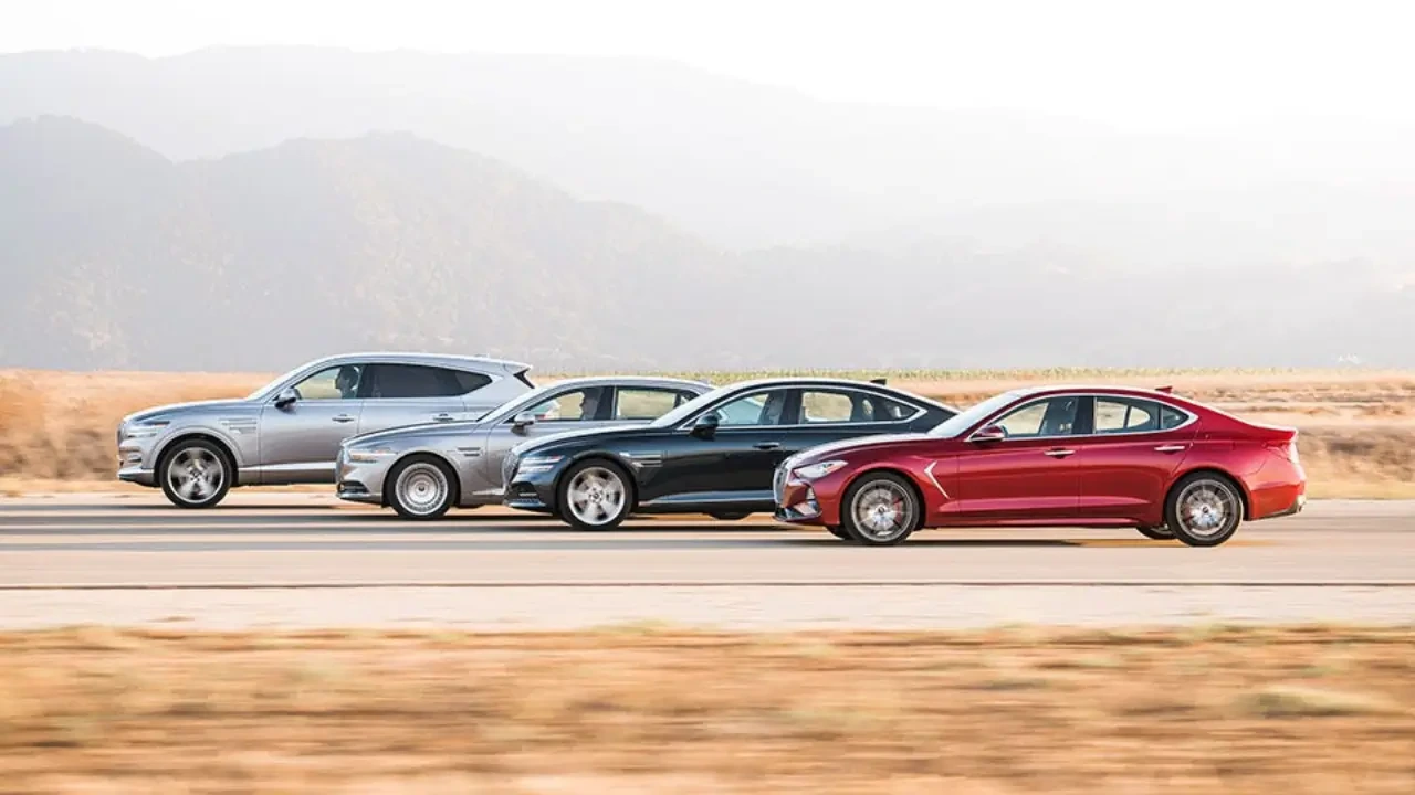 4 automobile vehicles racing