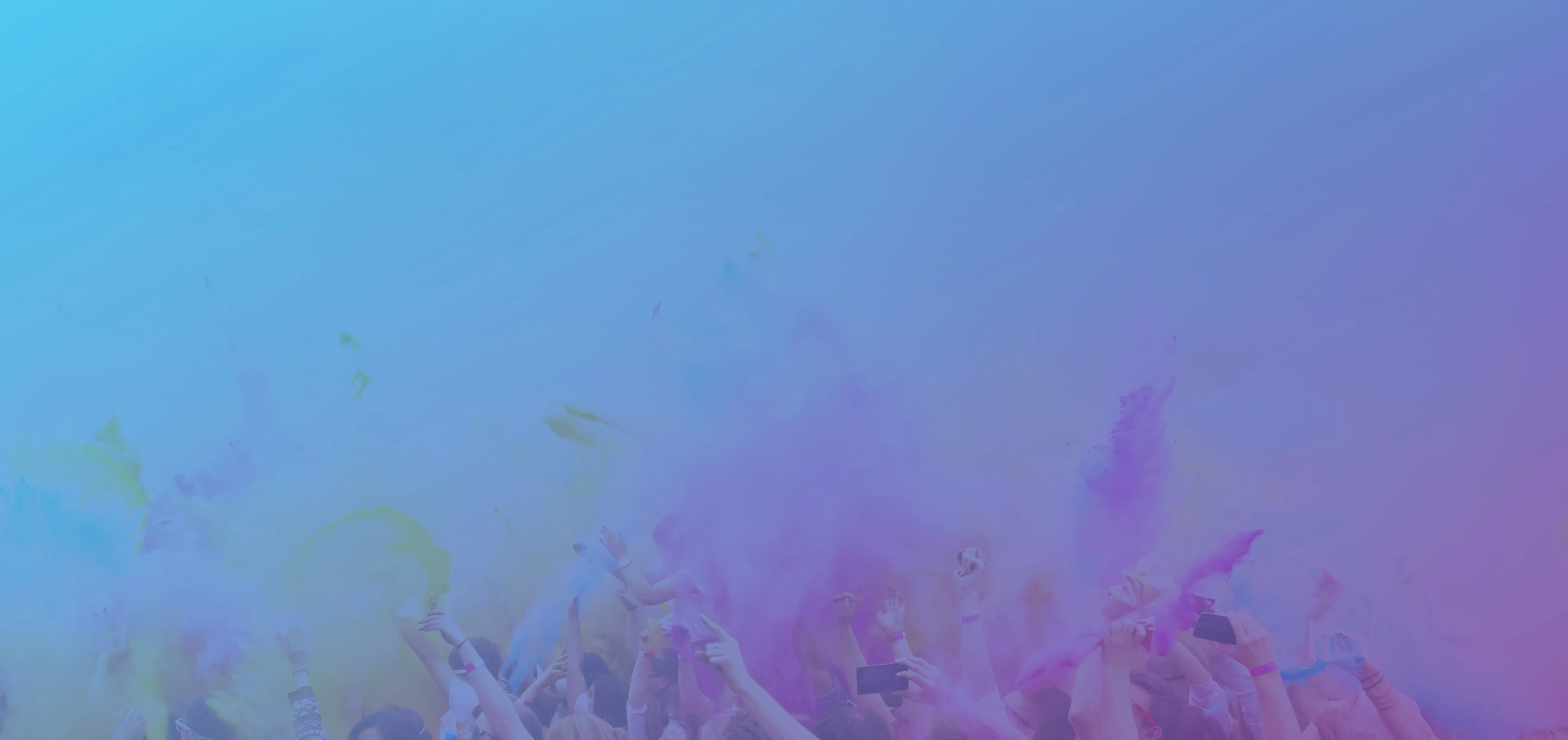 colourful powder being thrown in celebration