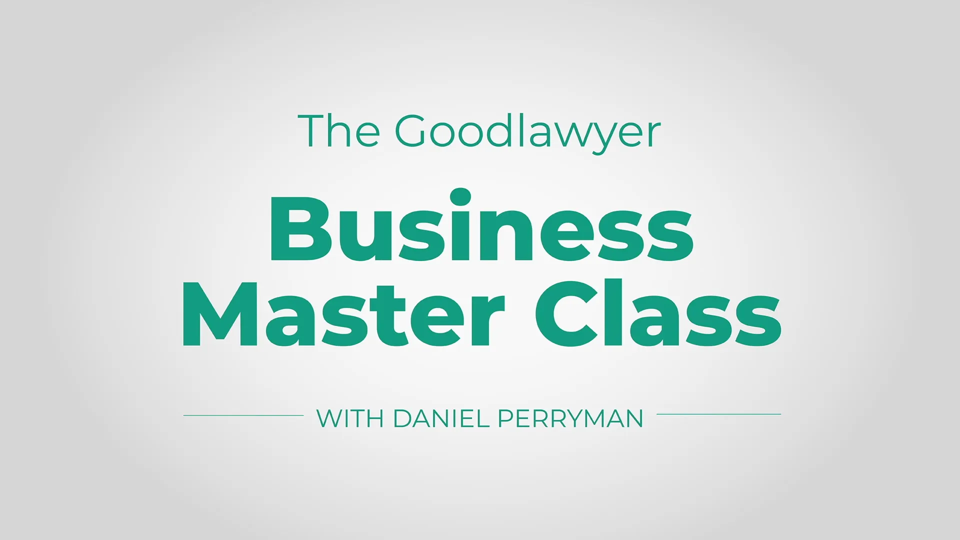 a screenshot of text from a title of the video saying Business Master Class