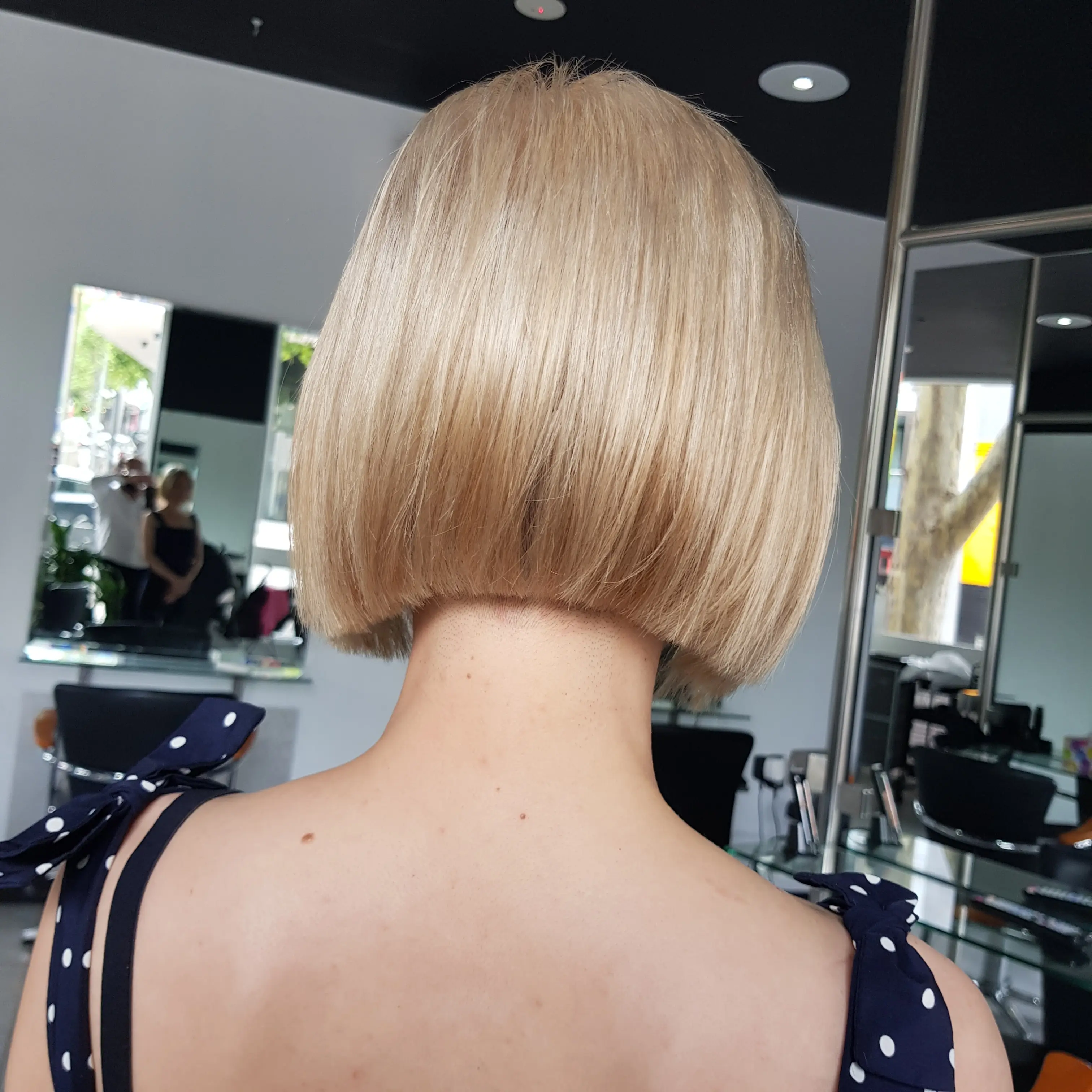 Short layered bob haircut in St Leonards salon