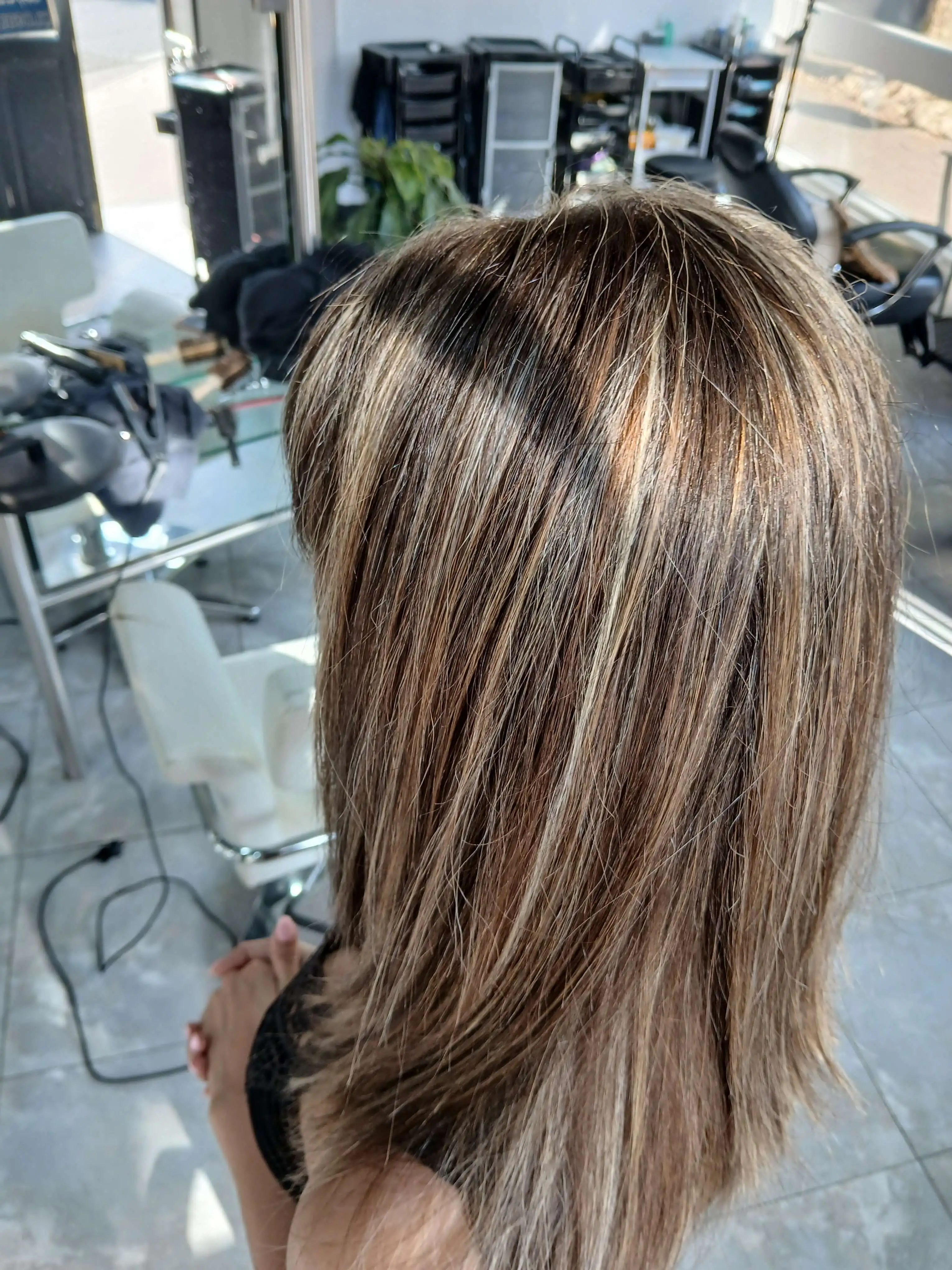 Long layered haircut styled at Studio on Willoughby, Crows Nest