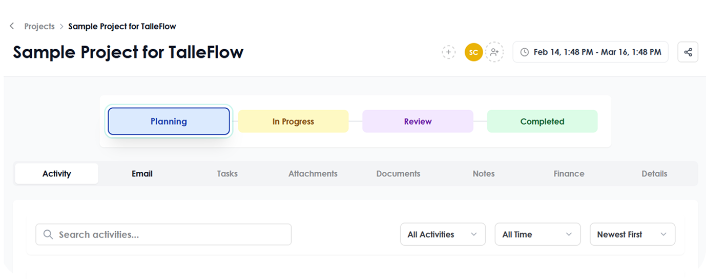 Client views and accepts proposal