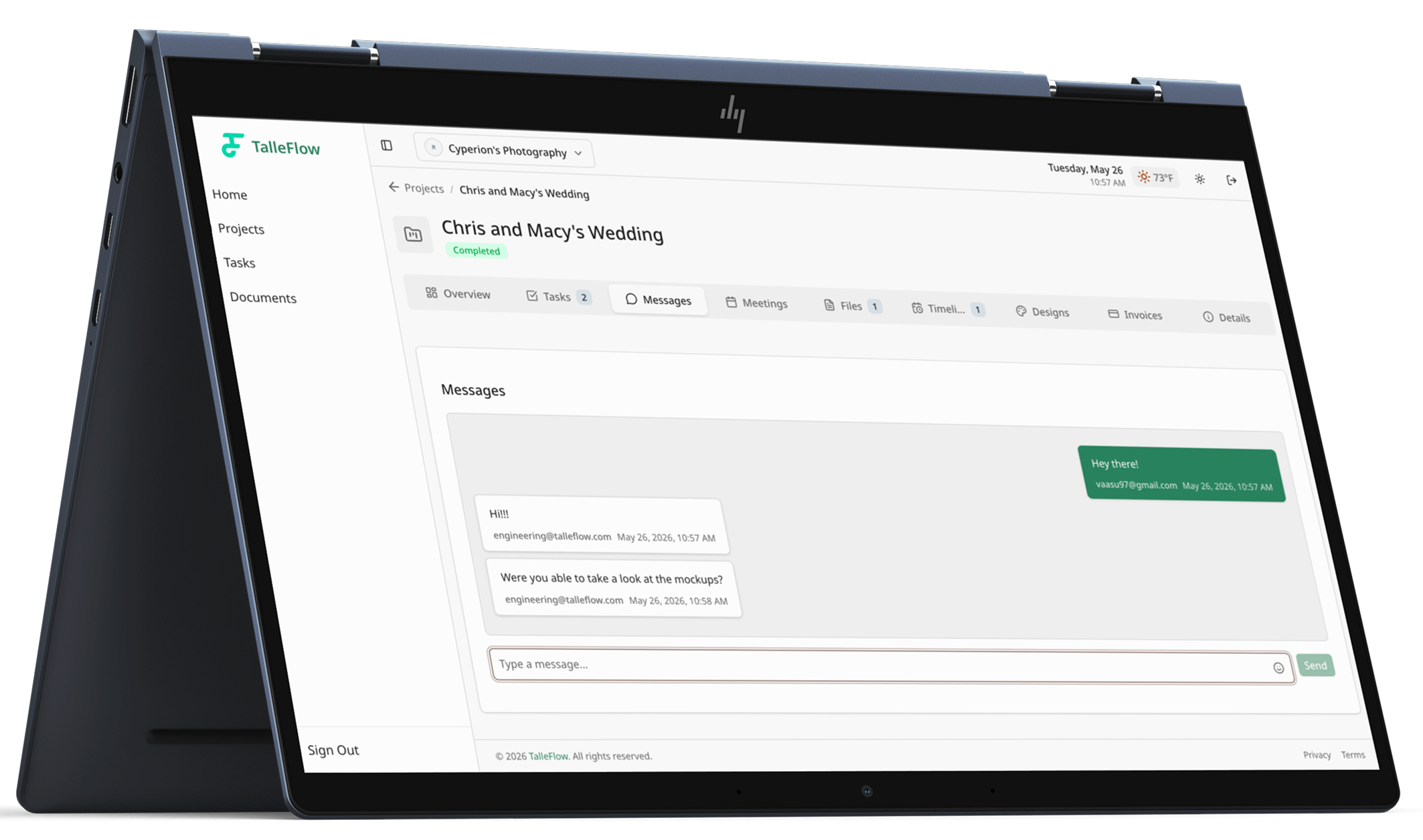 Client messaging step