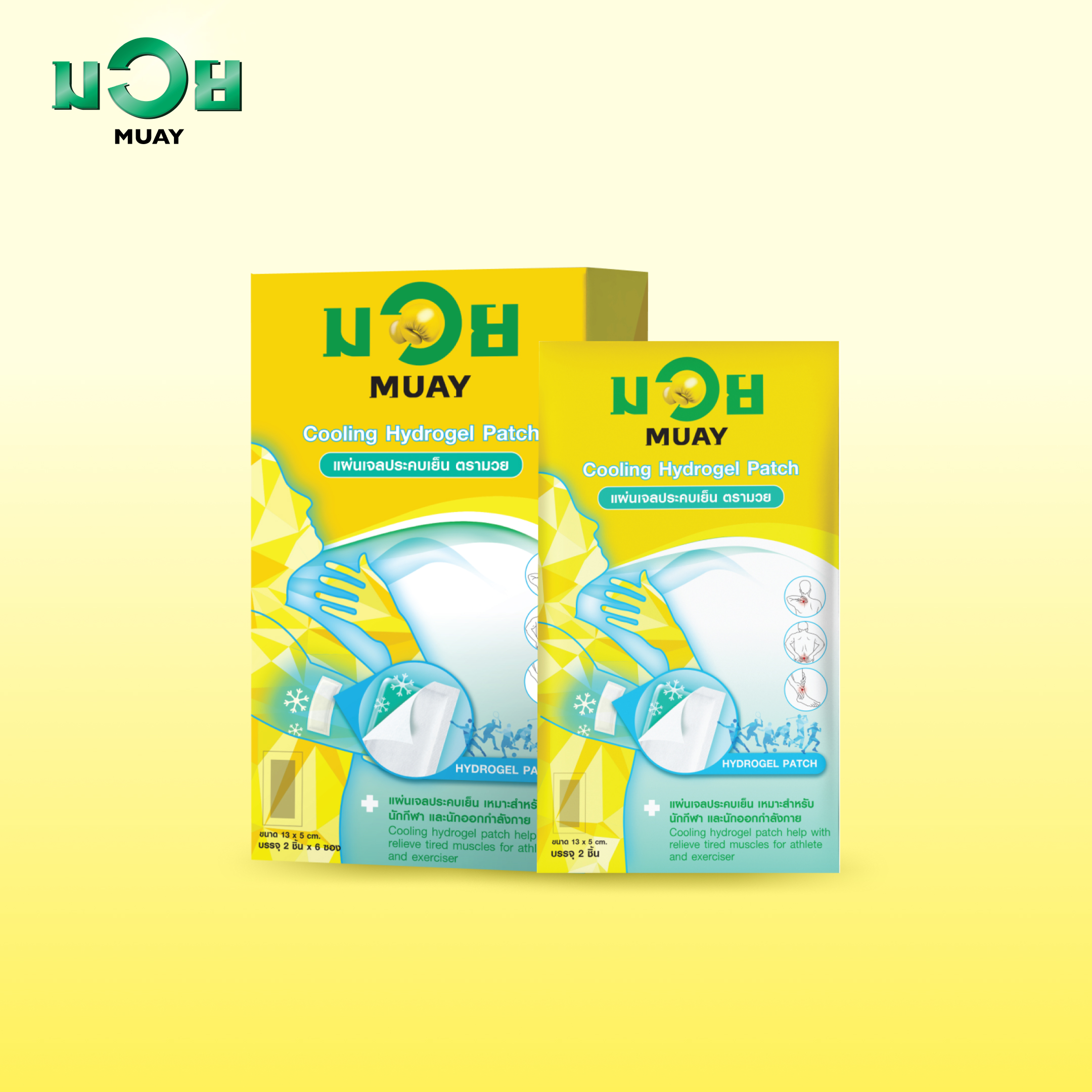 แผ่นเจลประคบเย็น ตรามวย จาก DVK Healthcare
