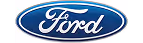 Ford Markenlogo mit weißem Schriftzug auf blauem ovalem Hintergrund.