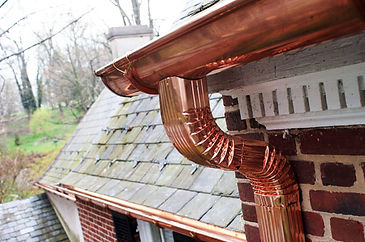 copper gutter installation