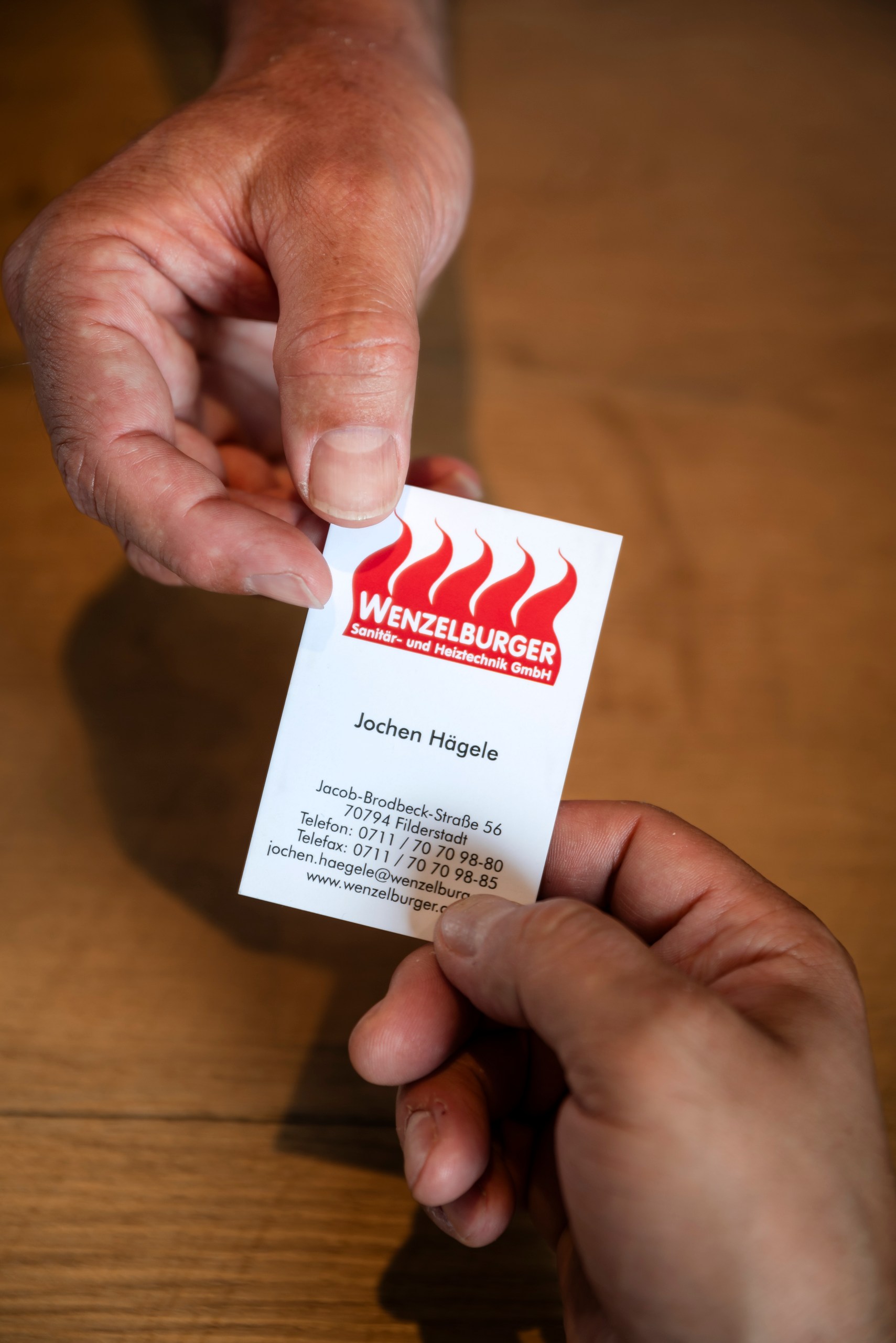 DG-Photography professionelle Visitenkarte von Wenzelburger Sanitär- und Heizungstechnik in Pforzheim