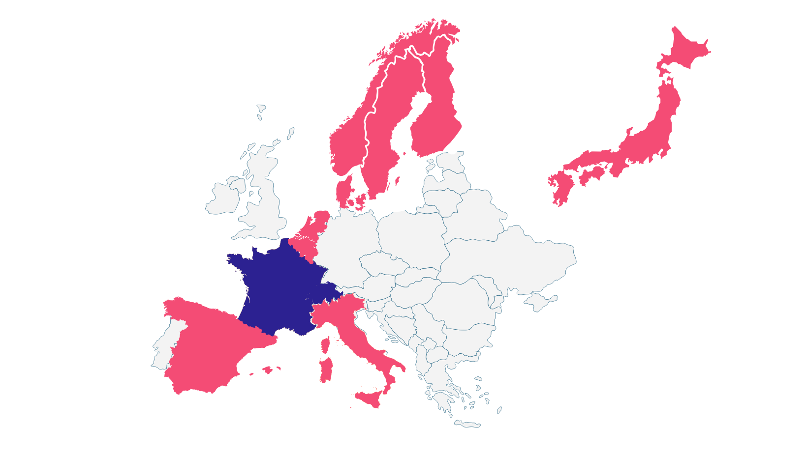 Visuel de nos implantations mondiales.