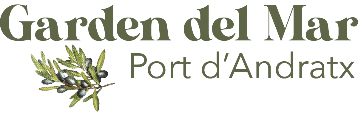 Garden del Mar Port d'Andratx logo with olive branch graphic