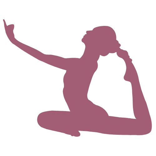 Silhouette einer Frau in Yoga-Pose – ideal für Hatha Yoga und Vinyasa in St. Pölten und Melk.
