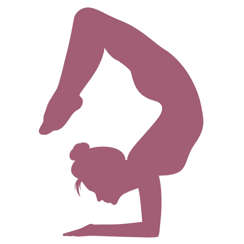 Icon einer Frau in der Umkehrhaltung – Kraft, Flexibilität und Körperbewusstsein im Yoga.