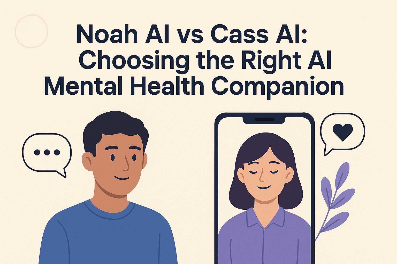 Noah AI vs Cass AI: Choosing the Right AI Mental Health Companion