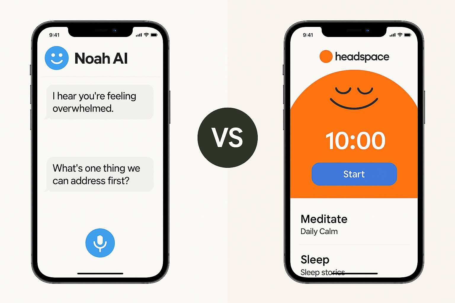 Noah AI vs Headspace: AI Therapist or Guided Meditation?