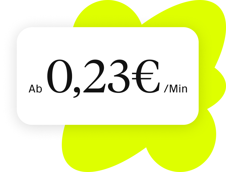 Ab 26 Cent pro Minute