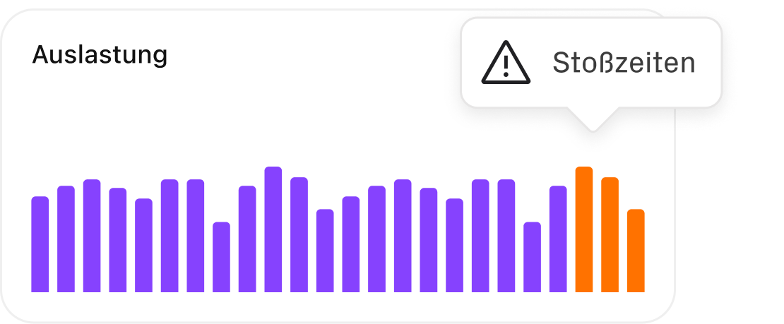Darstellung einer Statistik zu Auslastung und Stoßzeiten