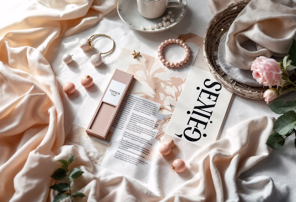 [background image] image of fashion inspiration board (for a clothing boutique)