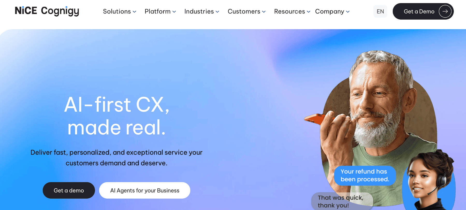 Cognigy homepage