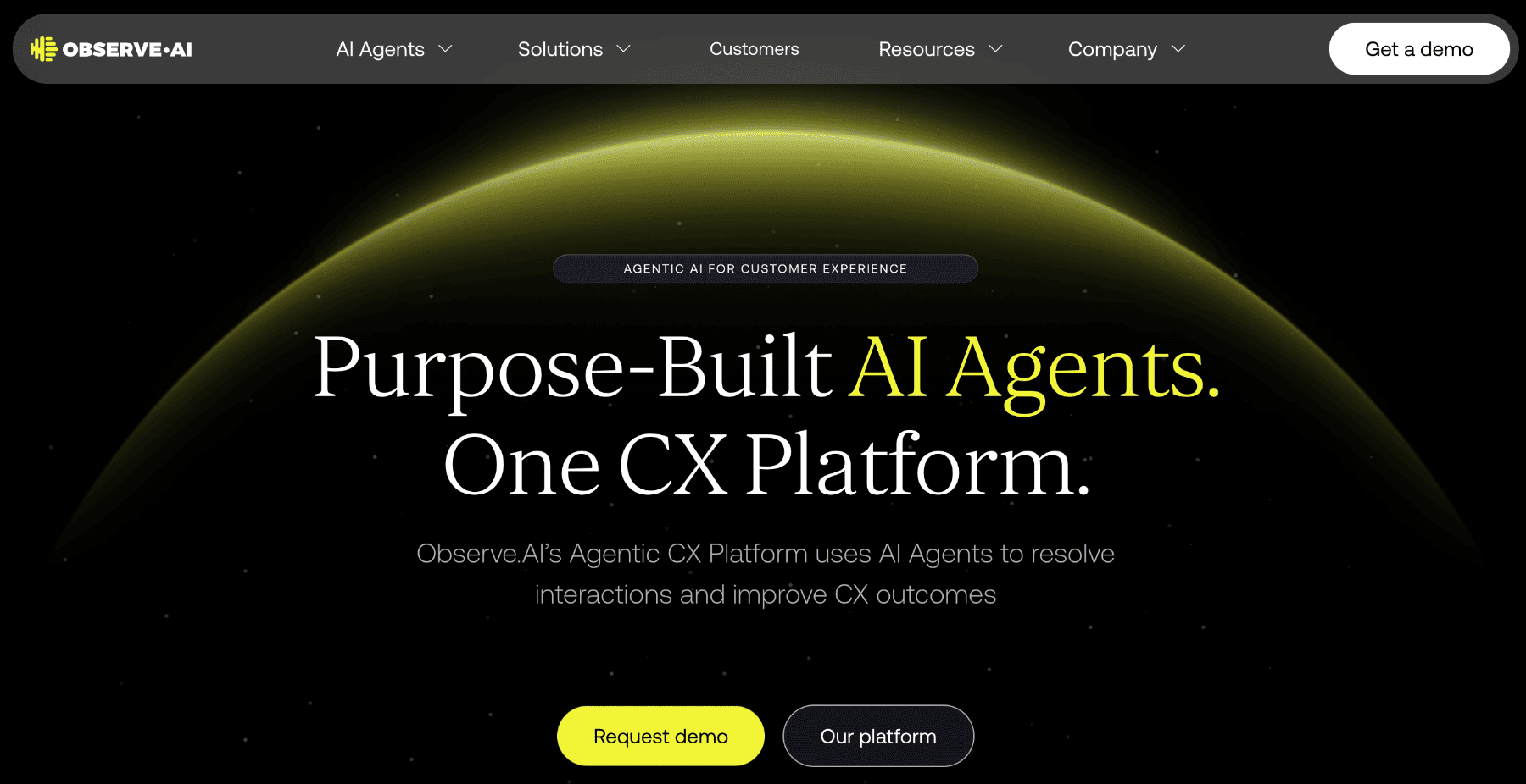 Observe.ai homepage