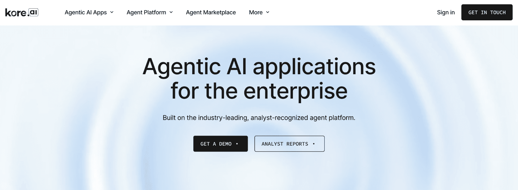 Kore.ai homepage