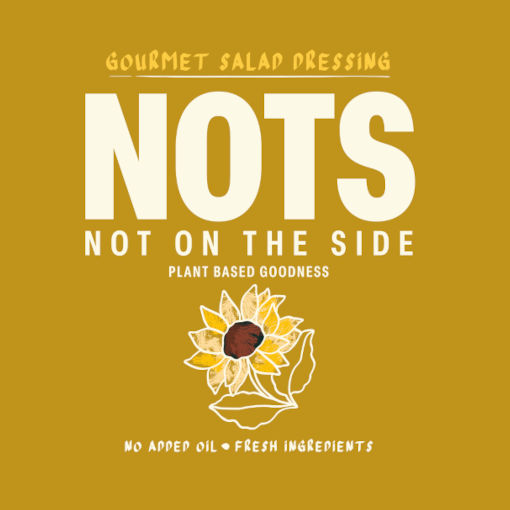 a Not on the Side Gourmet Salad Dressing label