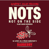 a Not On The Side gourmet Barberry Dressing label 